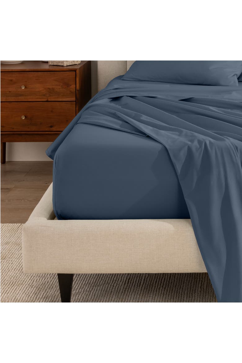 100% Organic Cotton Percale Cooling Sheet Set, Alternate, color, Bering Sea