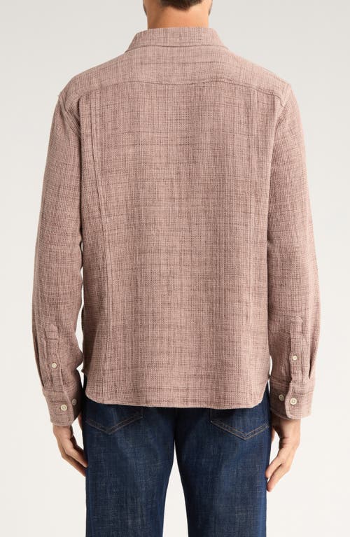 Corridor Pigment Dyed Cotton Waffle Button-up Shirt In Nude