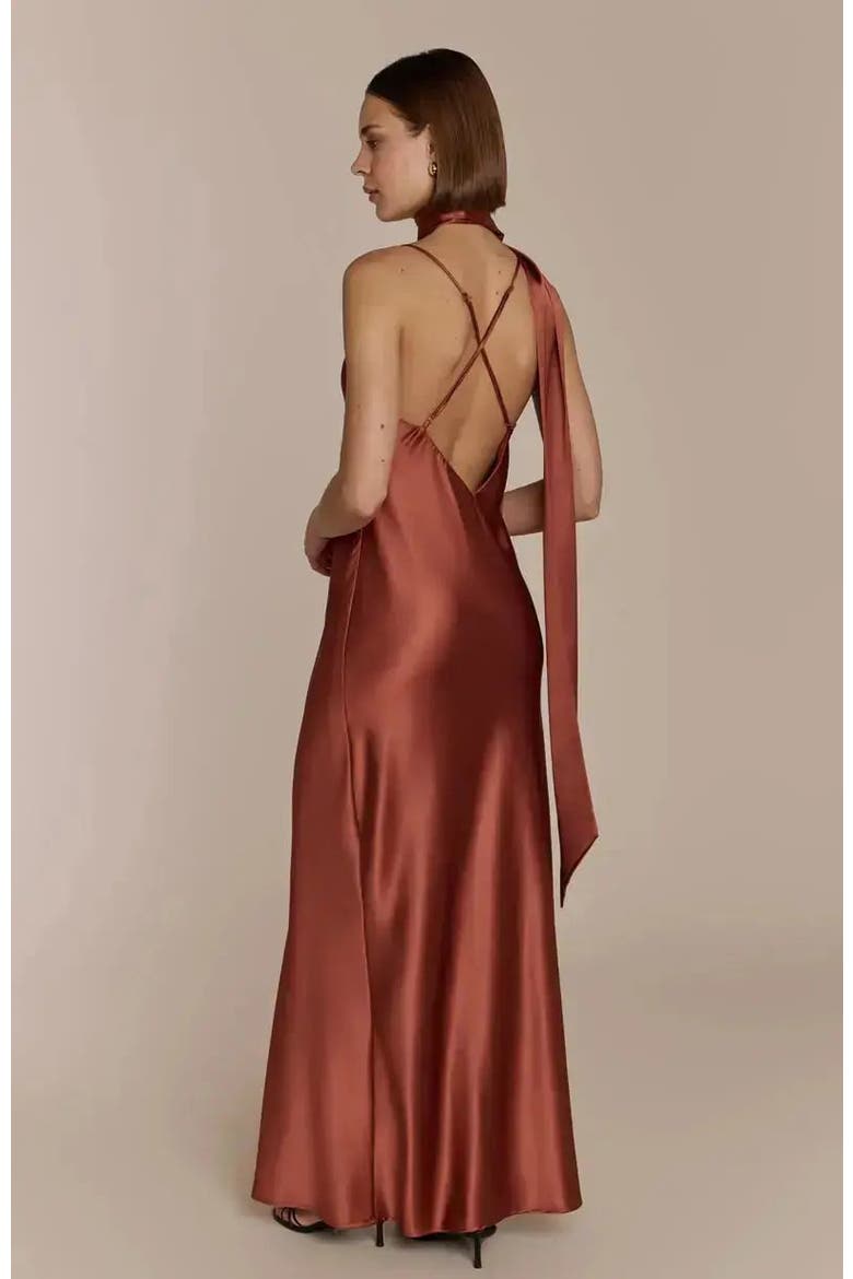 Brooklyn Slip Dress, Alternate, color, Terracotta