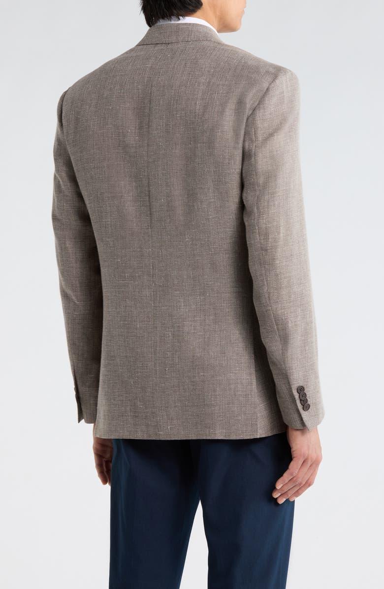 JB Britches Two-Button Wool & Linen Blend Sport Coat, Alternate, color, Tan