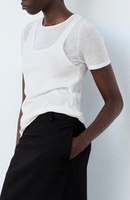 MANGO Layered Knit Sweater