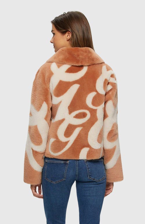Gorski Reversible Shearling Lamb Intarsia Jacket In Multi