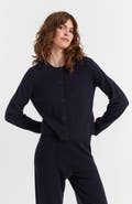 Chinti & Parker Wool-Cashmere Cropped Crewneck Sweater Cardigan