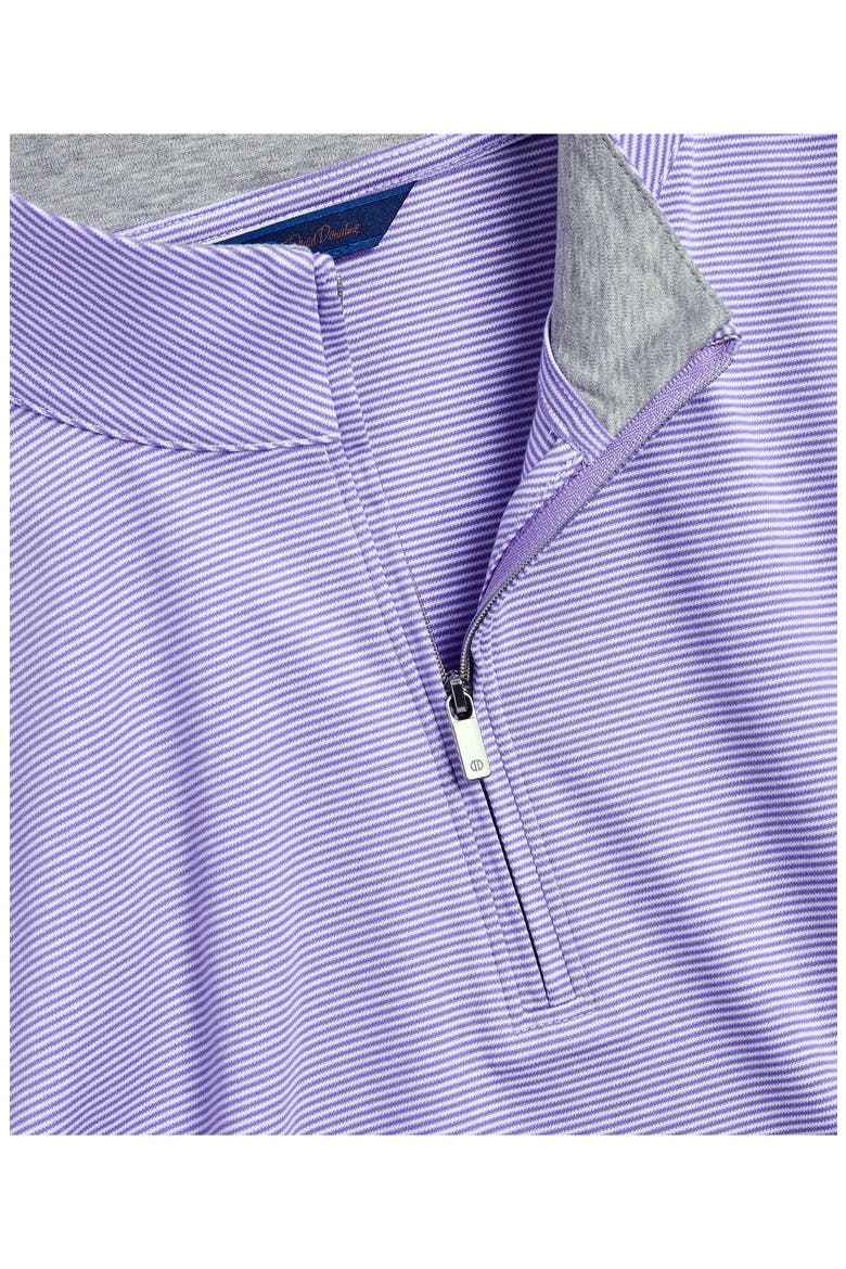 Stripe Quarter Zip Pullover Sweater, Alternate, color, WHITE/ PURPLE