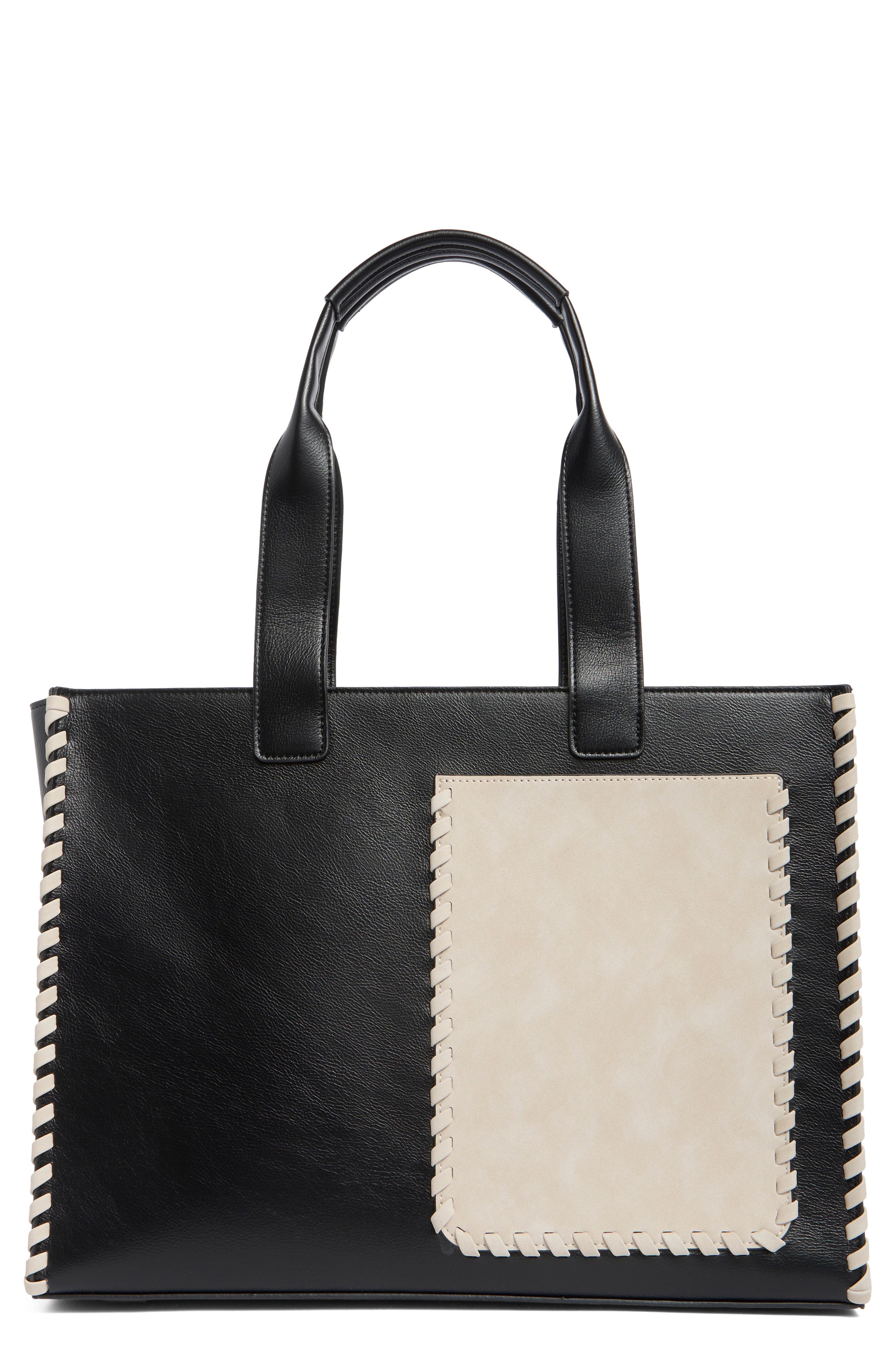 BCBG Whipstitch Tote Bag, Main, color, 