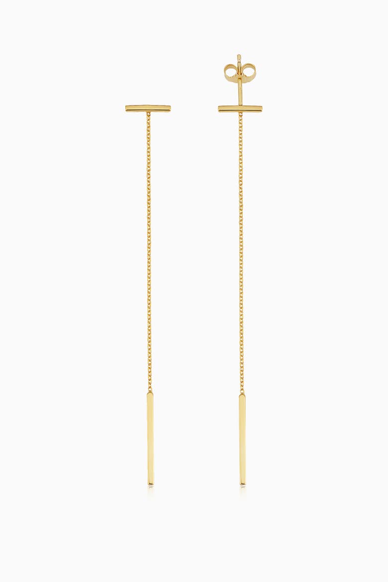 14K Yellow Gold Tea Time Drop Earrings, Alternate, color, Yellow Gold