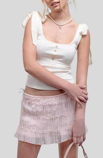 Blu Pepper Shoudler Tie Tank Top