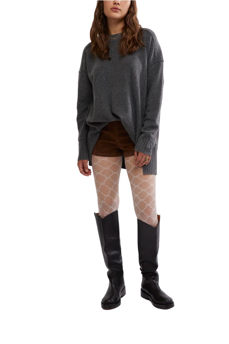 Ribbon Chain Tights, Alternate, color, CREAM