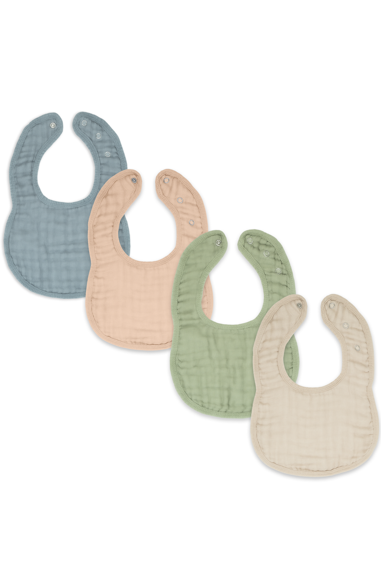 Comfy Cubs Muslin Bibs - Pack of 4, Main, color, Multicolor