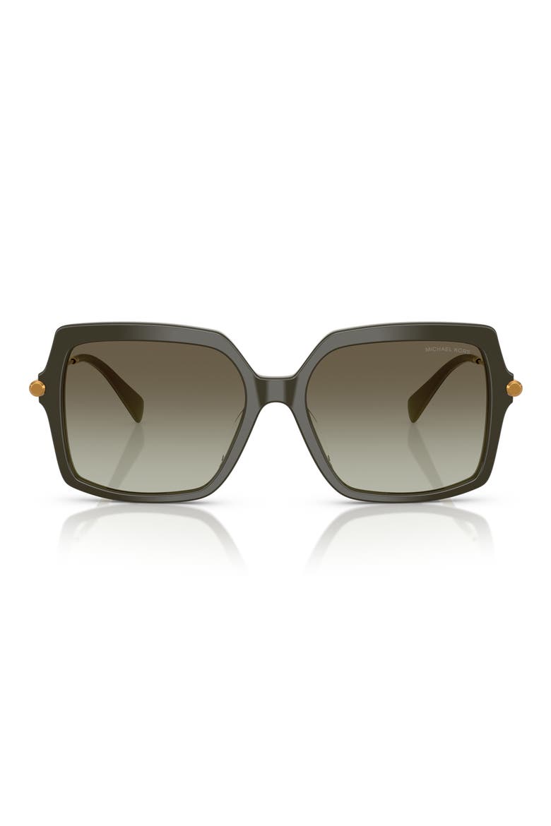 55mm Square Sunglasses, Main, color, OLIVE SMOKE / OLIVE GRADIENT