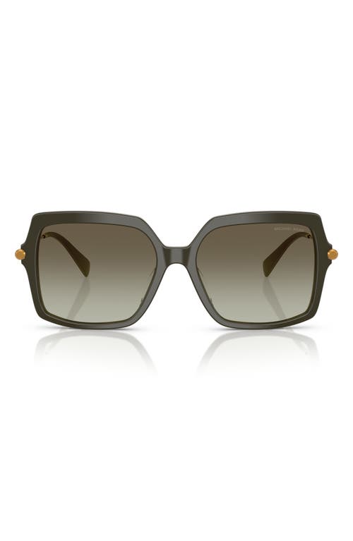 Michael Kors Womens Mk2247u Square-frame Acetate Sunglasses Green In Green
