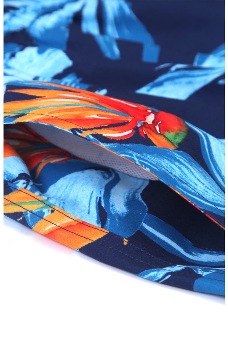 All-Day Comfort Mesh-Lined Swim Trunks, Alternate, color, Tropical floral