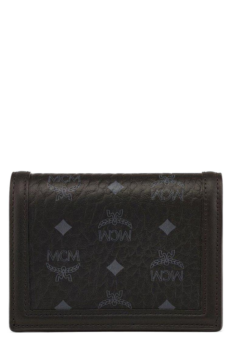 MCM Tracy Wallet in Visetos, Alternate, color, Black