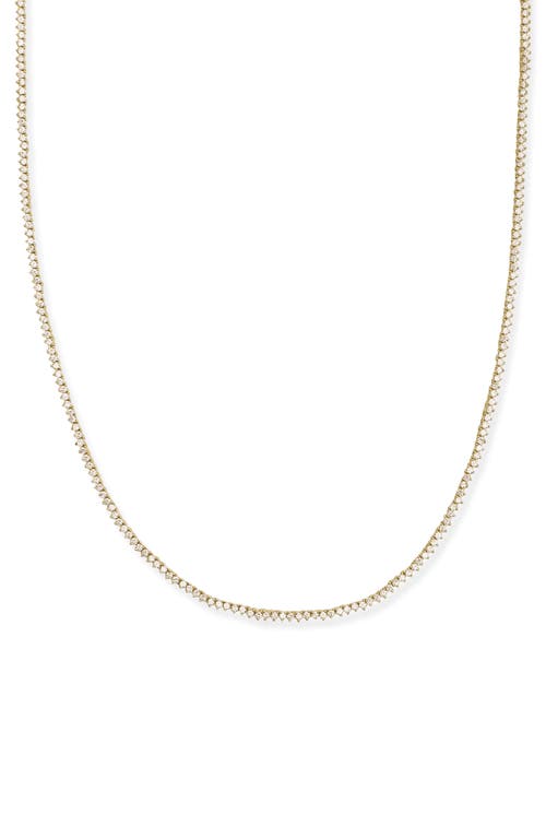 Melinda Maria Baby Not Your Basic Tennis Necklace in Gold-White 