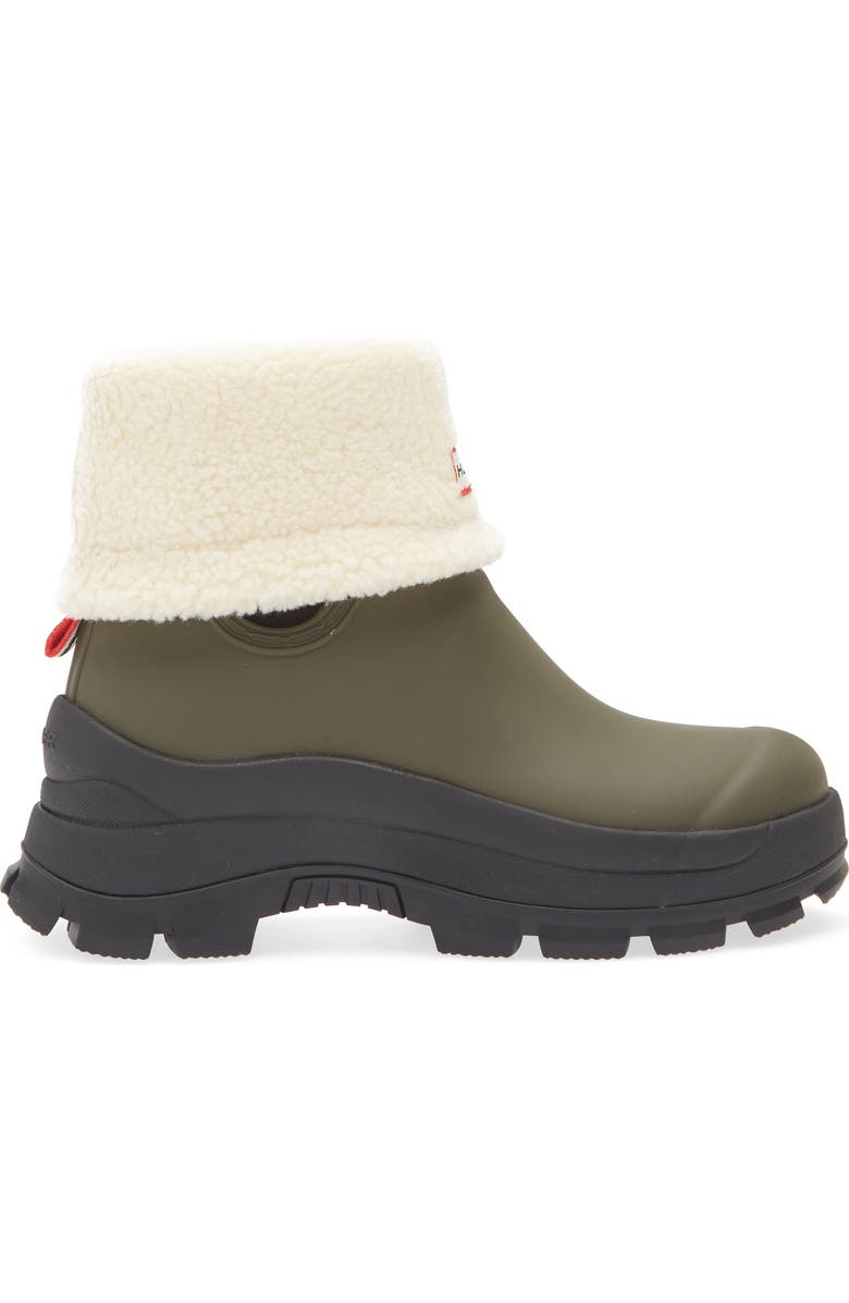 Hunter Esme Lug Sole Waterproof Snow Bootie, Alternate, color, Galloway Green
