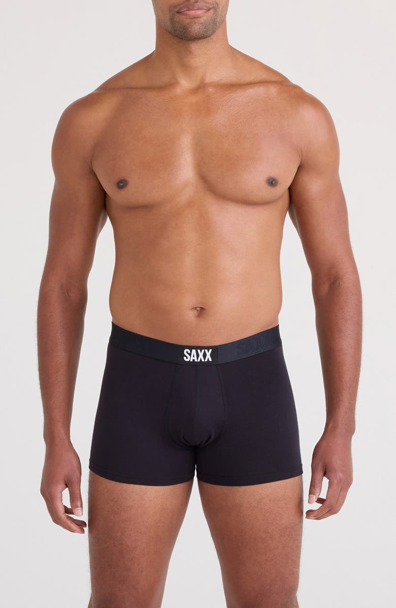 SAXX Assorted 2-Pack Vibe Xtra Soft Comfort Trunks, Main, color, Black/ Dark Grey Heather