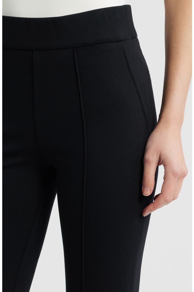 Ponte Pintuck Kick Flare Pants, Alternate, color, CLASSIC BLACK