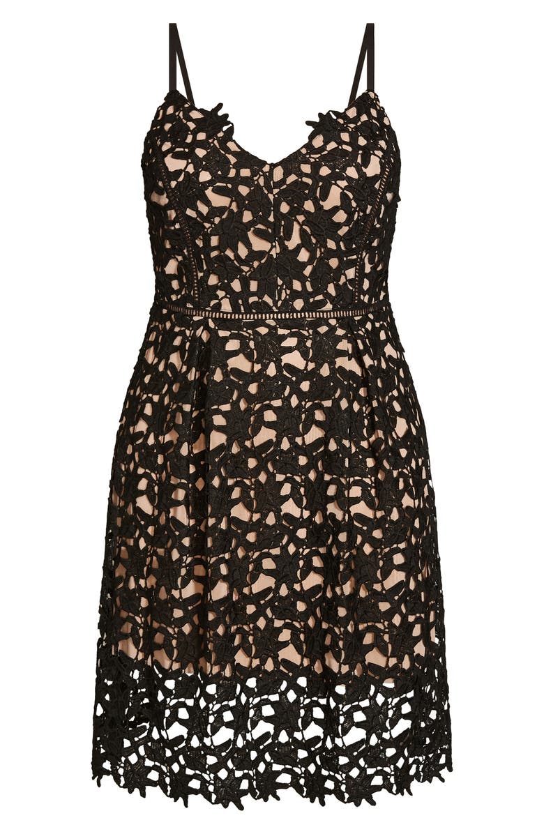 City Chic So Fancy Lace Midi Dress, Alternate, color,