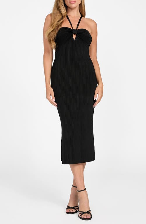 Guess Sofie Mirage Rib Dress In Black