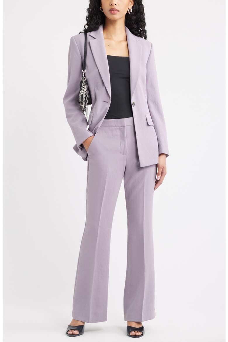 Curator Crepe Fitted Blazer, Alternate, color, PURPLE RIDGE