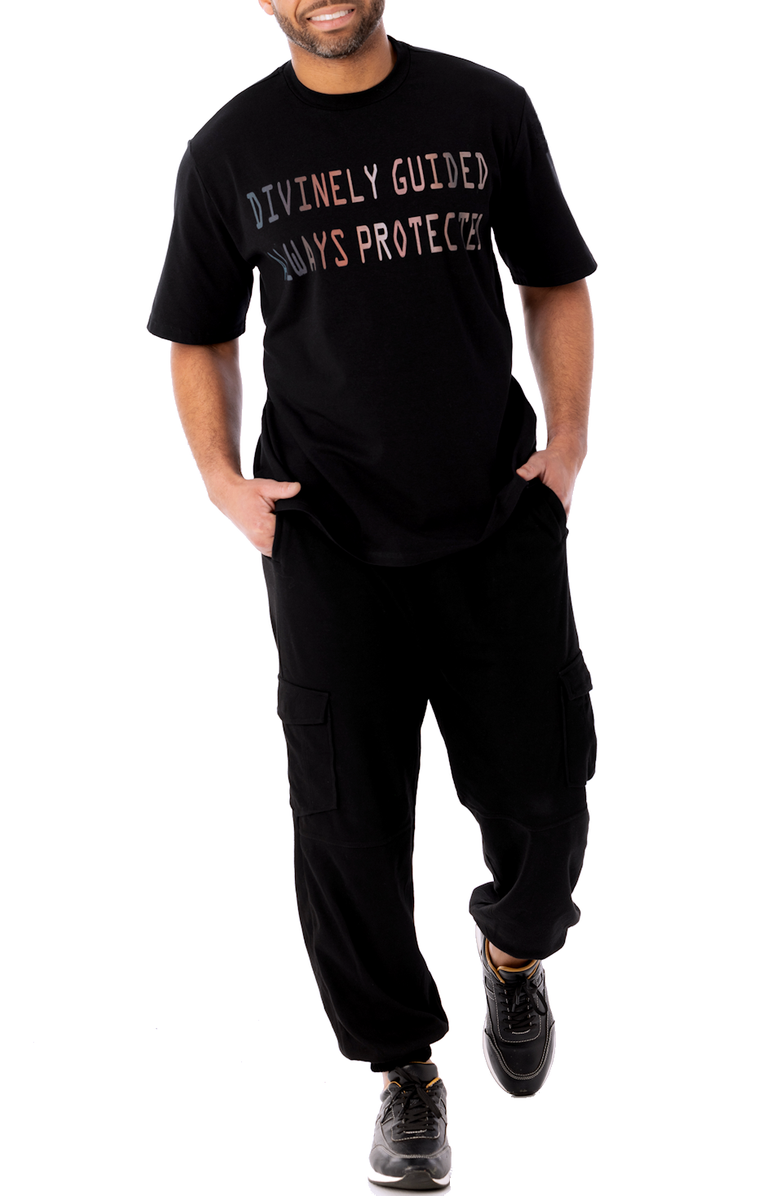 Dai Moda Always Protected Crew Neck T-Shirt, Alternate, color, Black