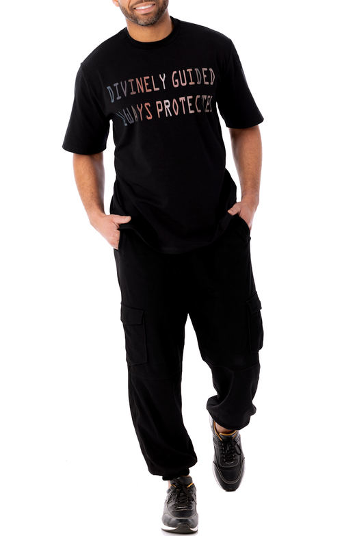 Dai Moda Dm Core Cargo Jogger In Black