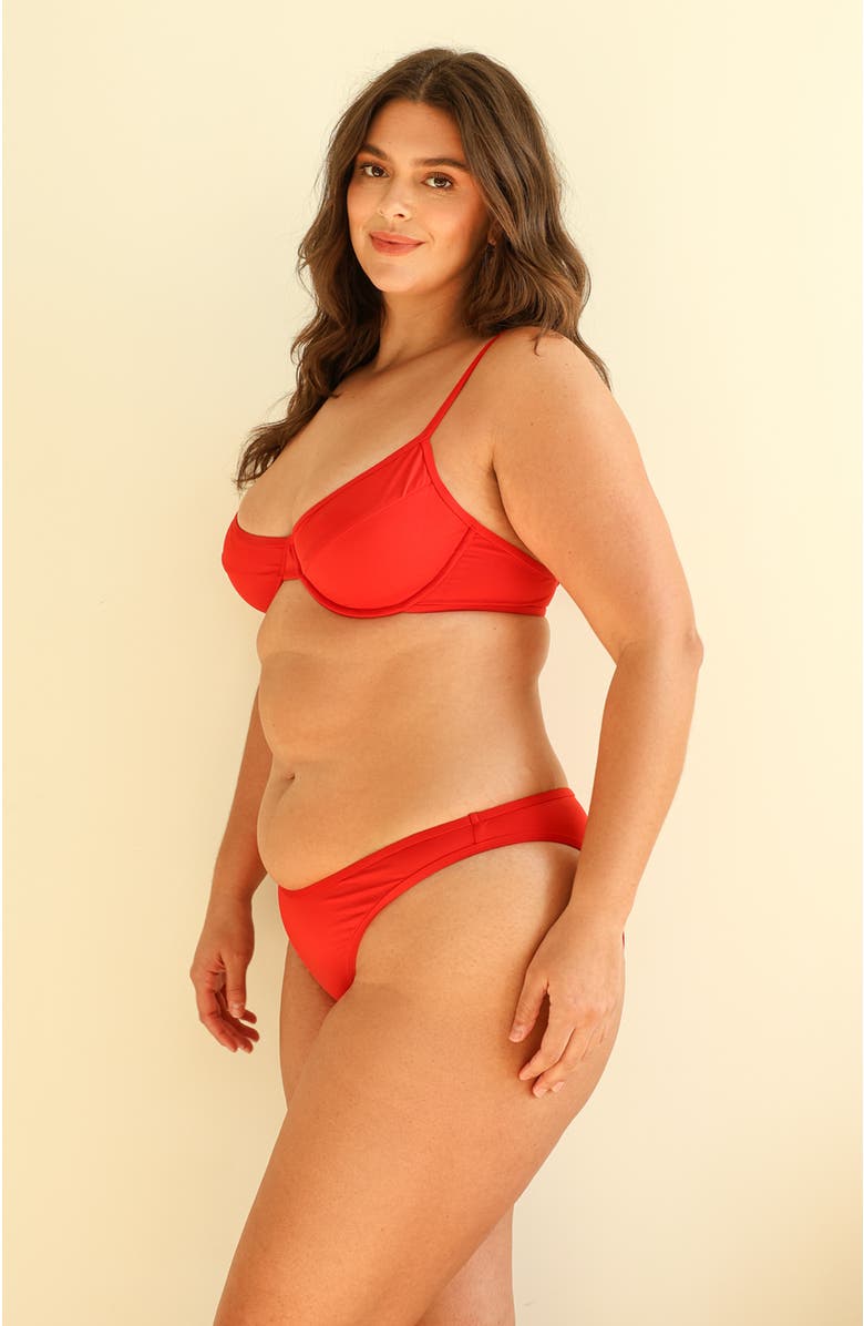 Dippin Daisys West Coast Underwire Bikini Top, Alternate, color, Chili