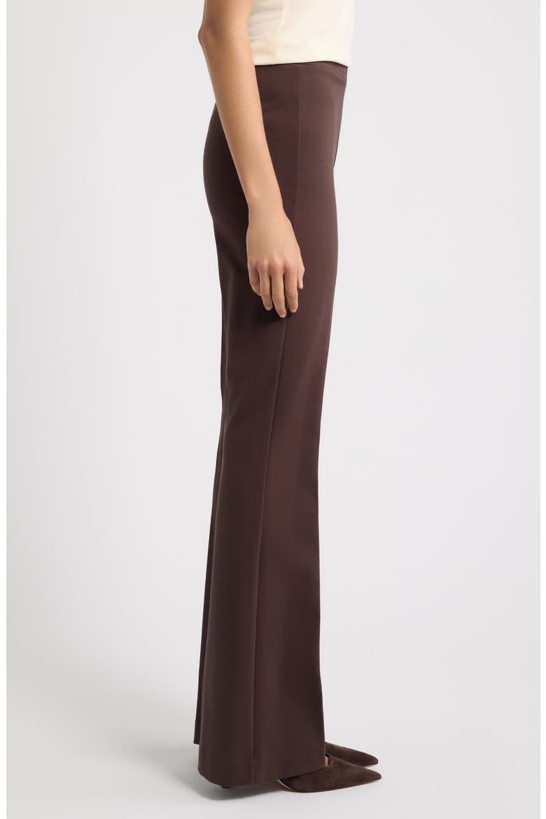 Meghan Double Knit Flare Pants, Alternate, color, CHOCOLATE