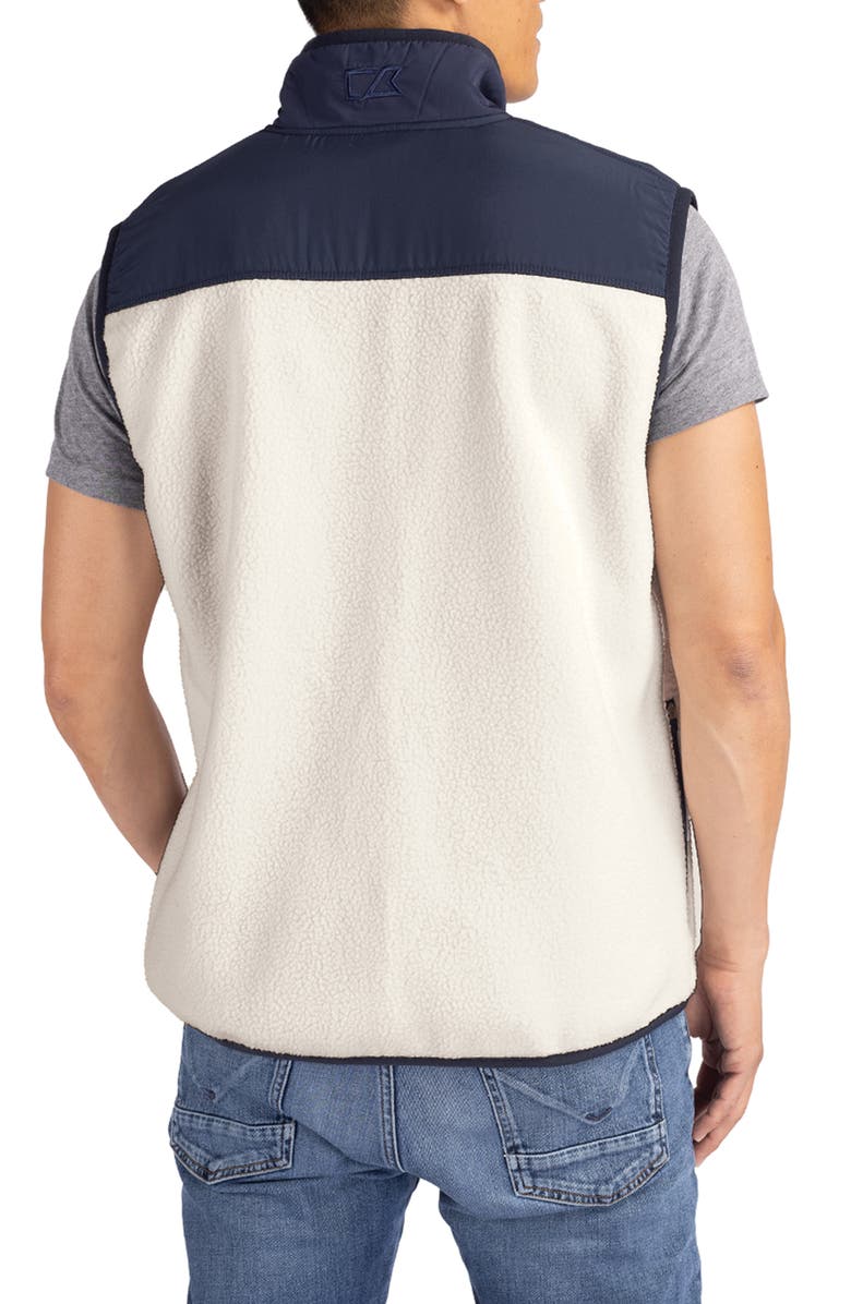 Cutter & Buck Cascade Fleece Vest, Alternate, color, Shell/ Navy Blue