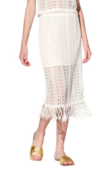 WALTER BAKER WALTER BAKER IVANNA CROCHET MIDI SKIRT
