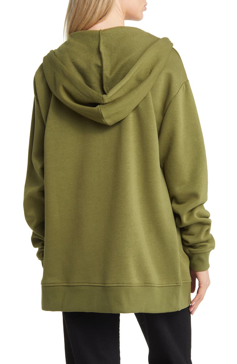 ASOS DESIGN Oversize Zip Hoodie, Alternate, color,