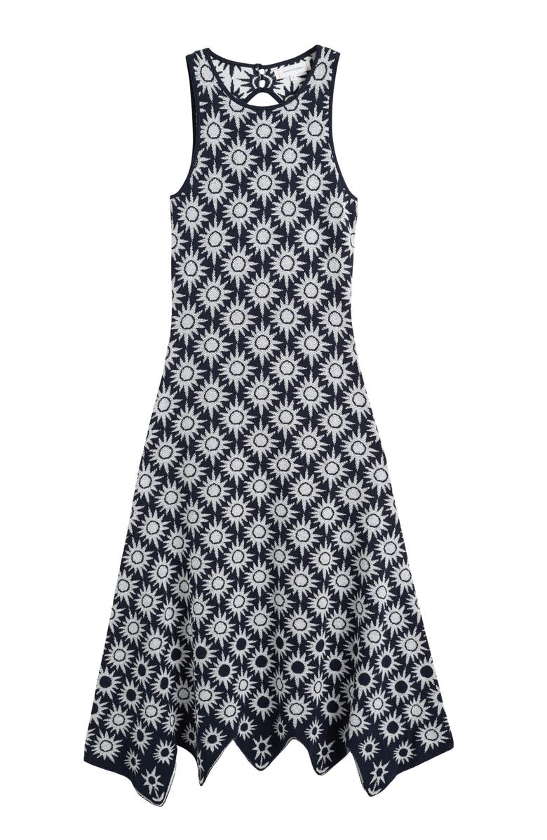 Chinti & Parker Laura Whitmore Sunflower Dress, Alternate, color, Black