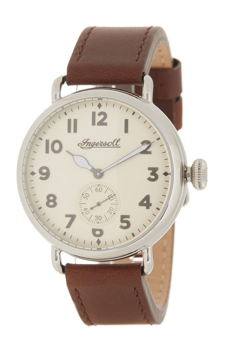 Ingersoll Men's Trenton Leather Strap Watch, 44mm, Main, color,