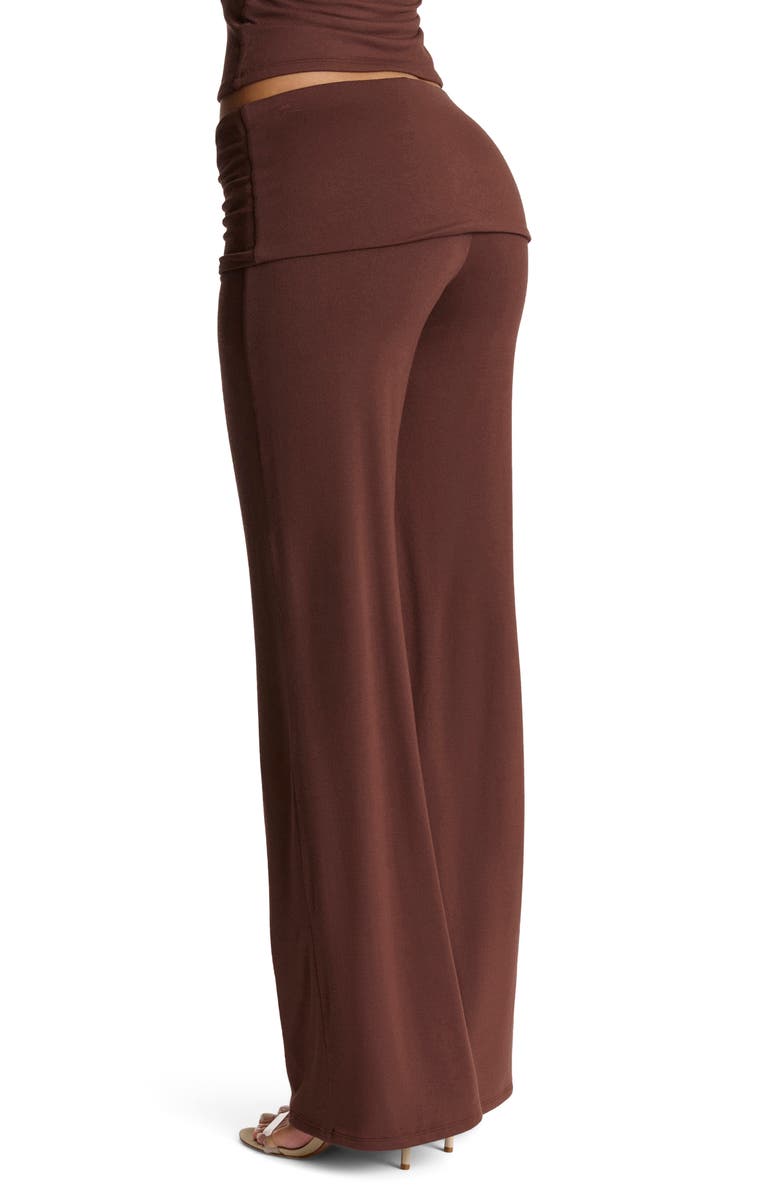 Naked Wardrobe Foldover Flare Pants, Alternate, color, 