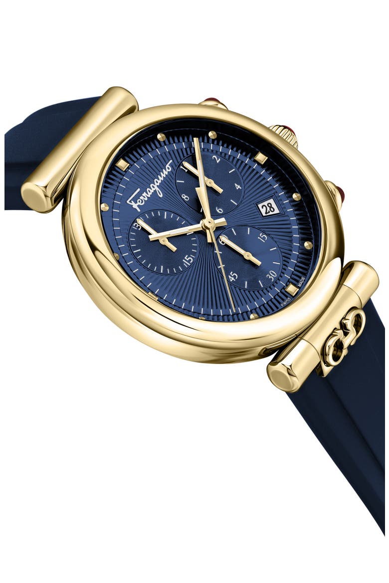 Ora Silicone Strap Watch, 40mm, Alternate, color, GOLD