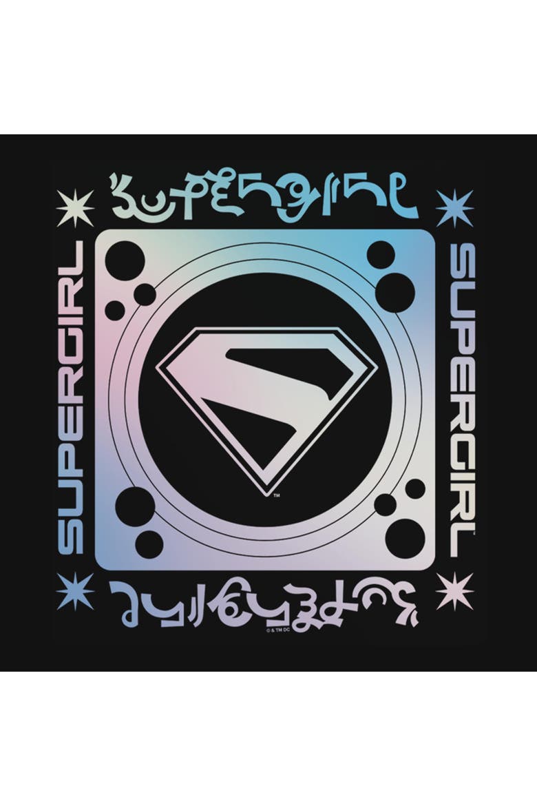 Girl's Supergirl Kryptonian Logo  Graphic T-Shirt, Alternate, color, Black