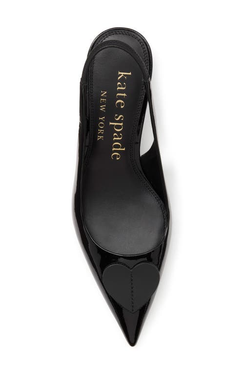 Kate Spade New York Lover Slingback Pointed Toe Kitten Heel Pump In Black