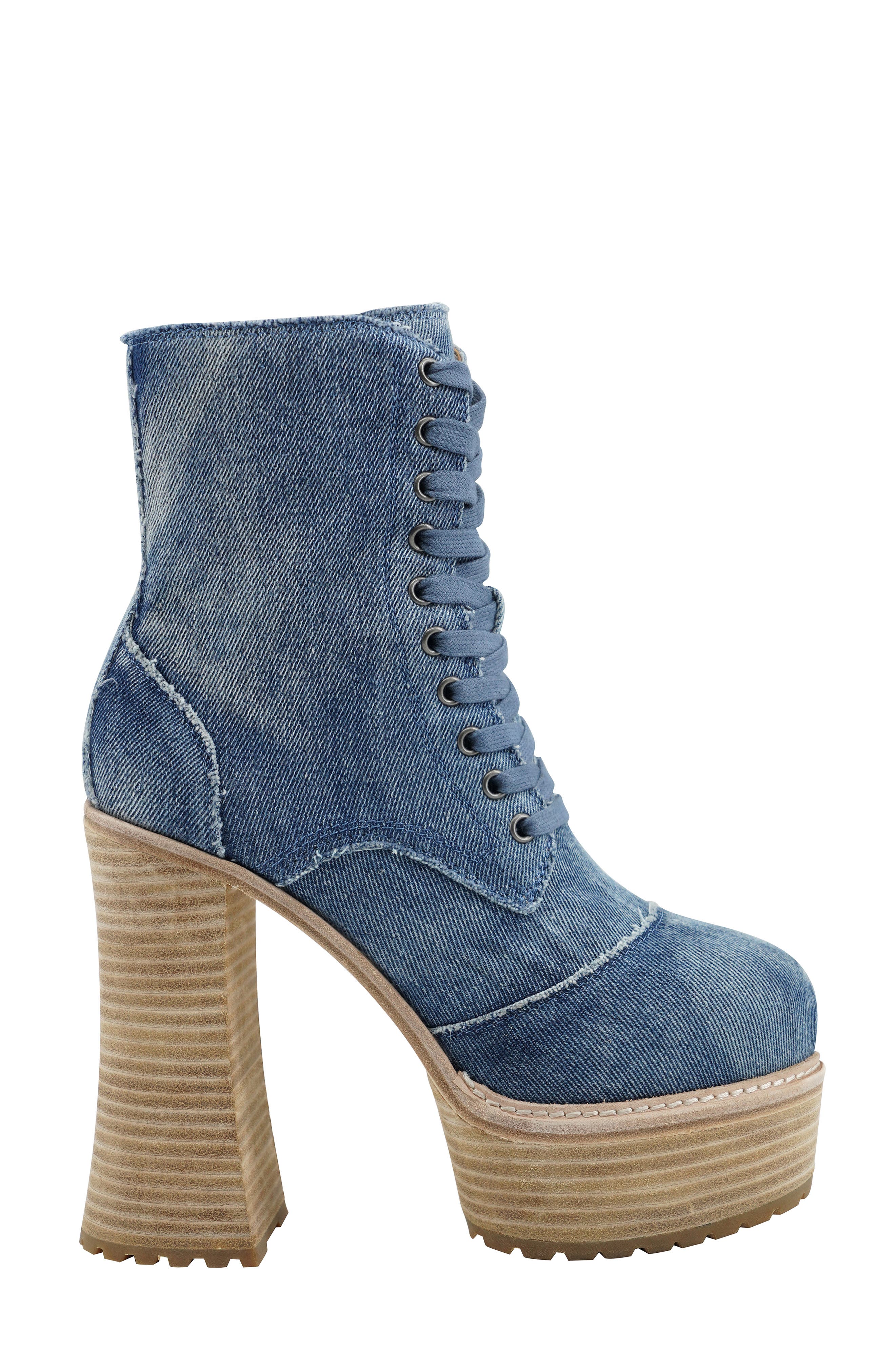 ZIGI Johanny Platform Bootie, Alternate, color, Blue Denim