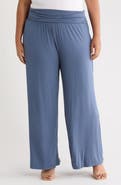 Renee C Foldover Jersey Wide Leg Pants