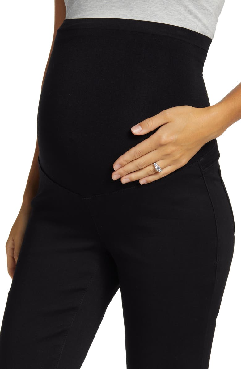 1822 Denim Women's Better Butter Slim Bootcut Maternity Pants, Alternate, color, Black