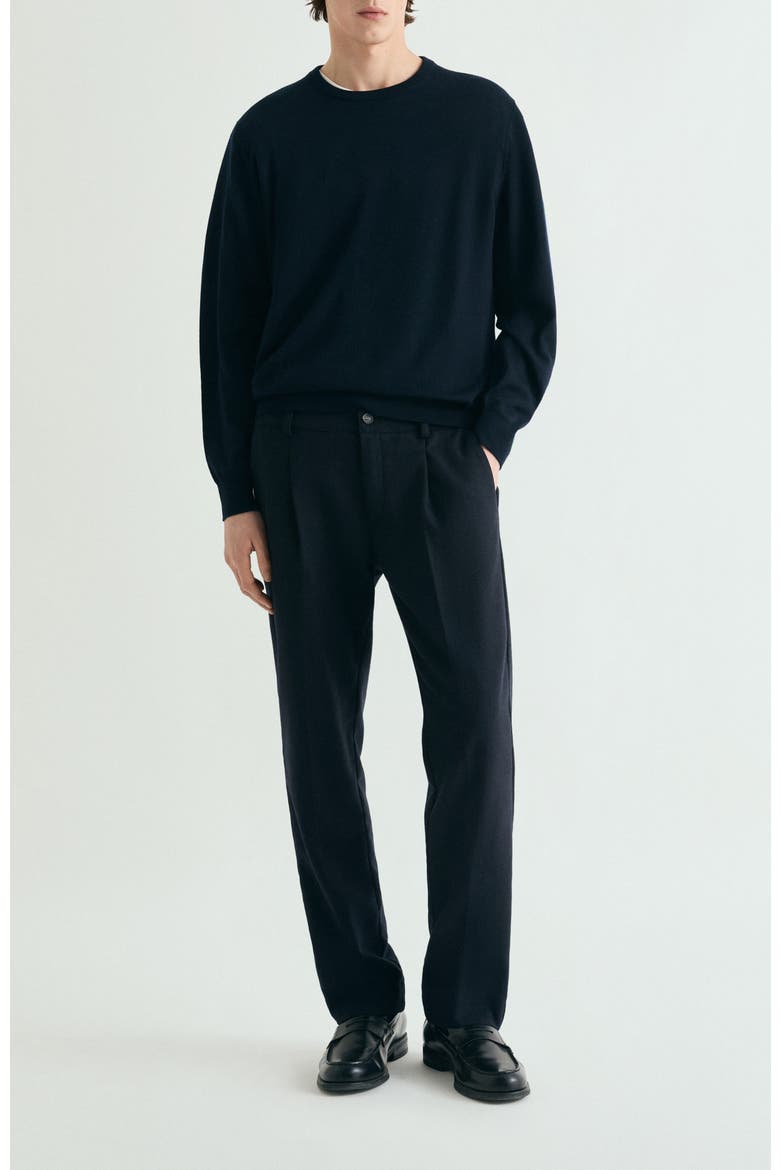 Merino Wool Sweater, Alternate, color, Navy
