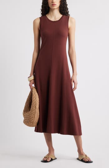 Sleeveless Cotton Blend Dress