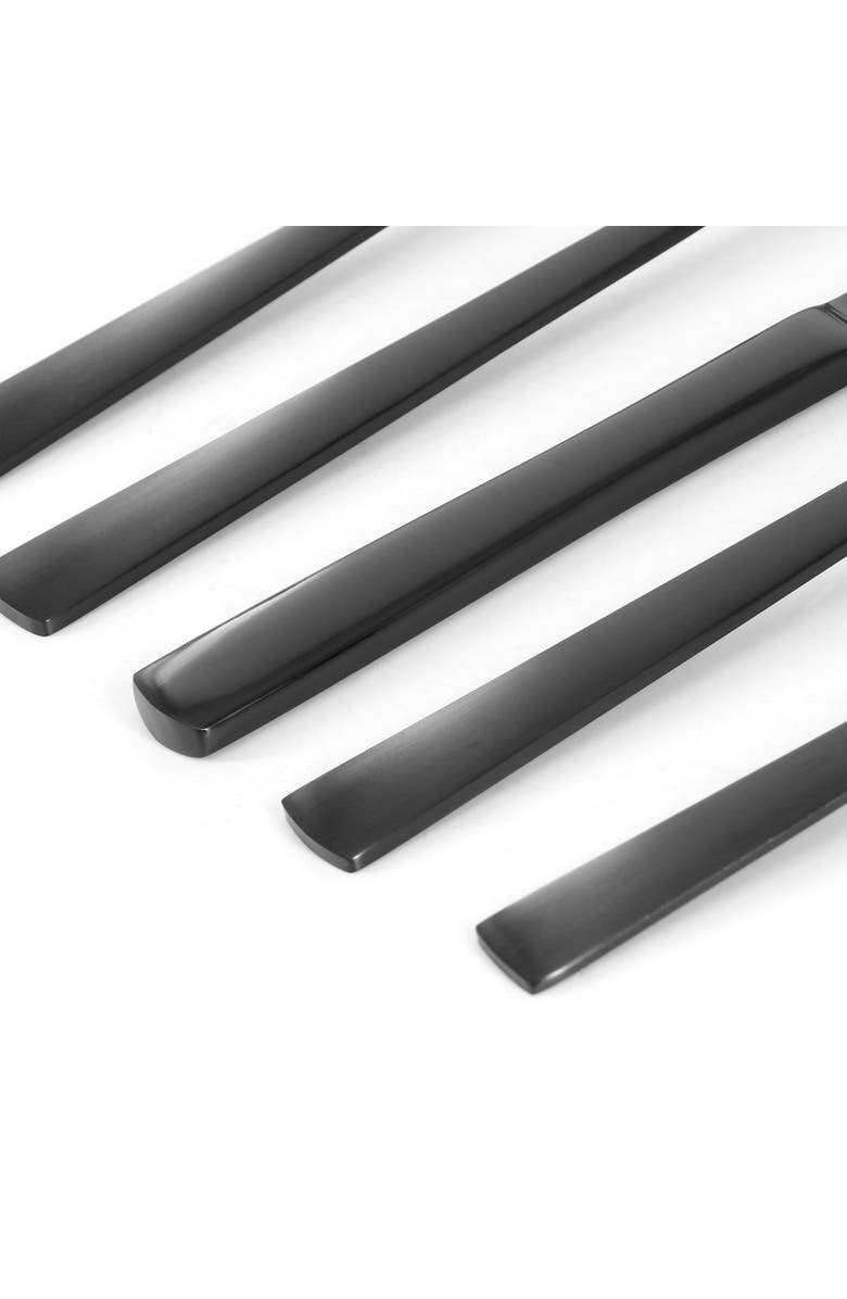 Gibson Elite Earlston 20 Piece Stainless Steel Flatware Set, Alternate, color, Black