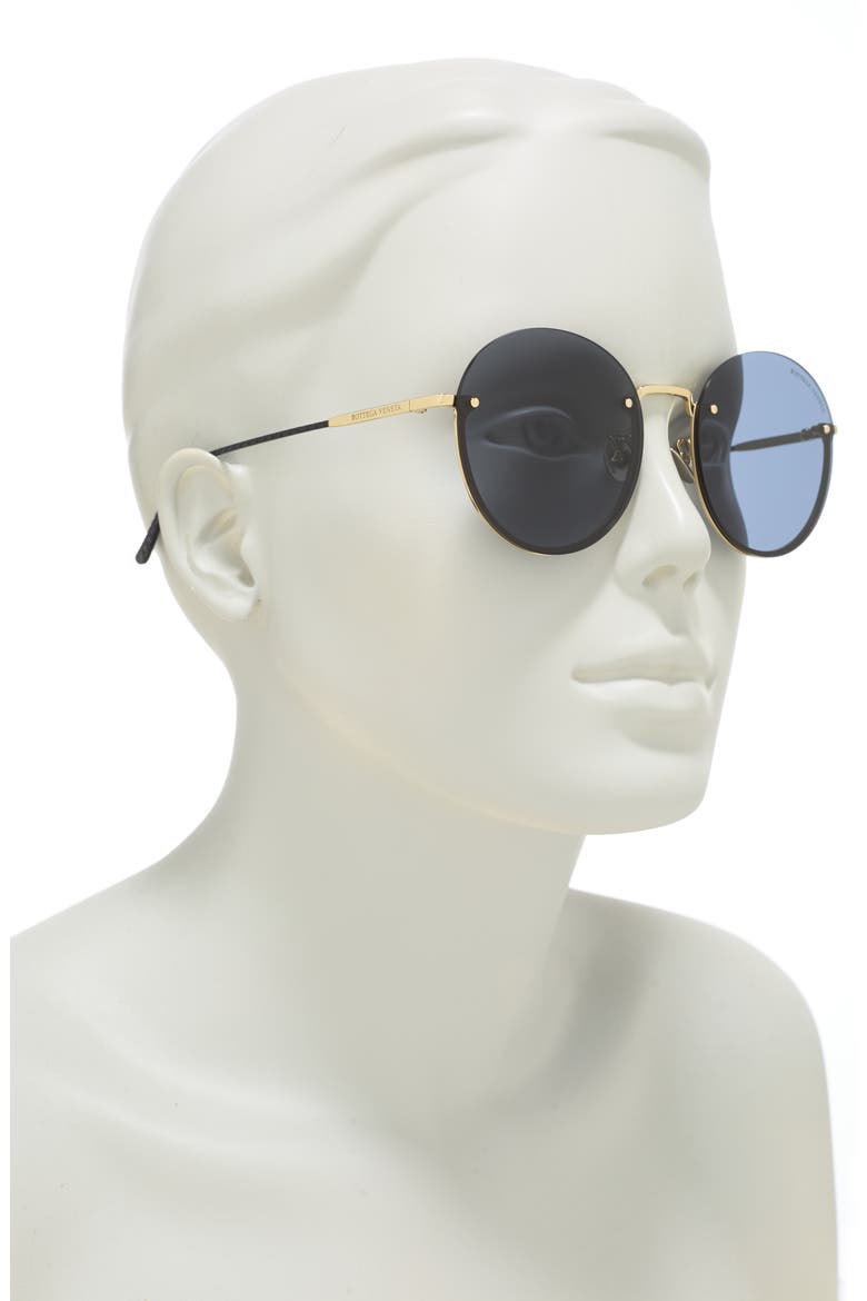 57mm Round Sunglasses, Alternate, color, GOLD GOLD BLUE/BLU
