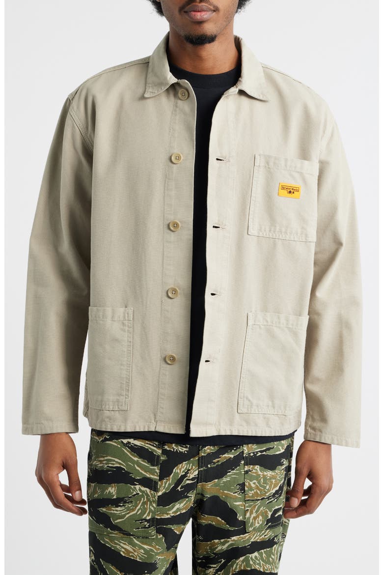 Cotton Canvas Chore Coat, Main, color, STONE