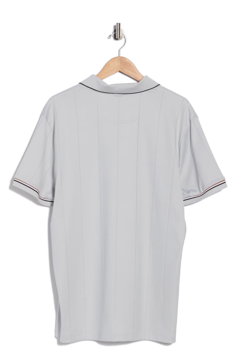 Palle Tipped Johnny Collar Knit Polo, Alternate, color, LIGHT/ PASTEL GREY