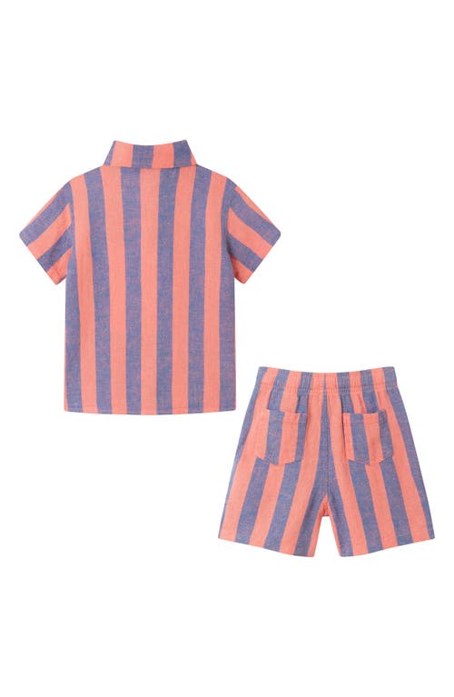 Andy & Evan Kids' Camp Shirt & Shorts Set In Red