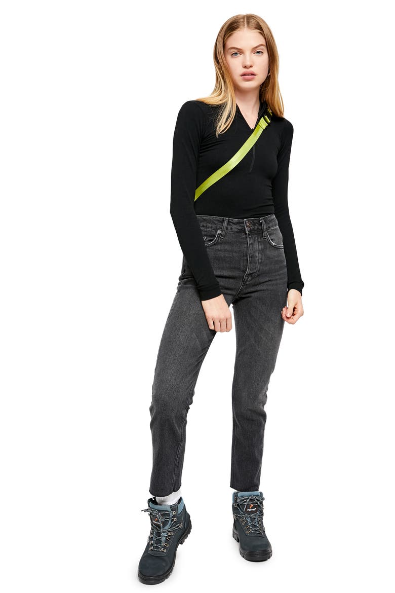 Dillon Ankle Straight Leg Jeans, Alternate, color, BLACK