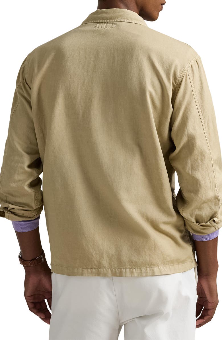Polo Ralph Lauren Linen & Cotton Overshirt, Alternate, color, 