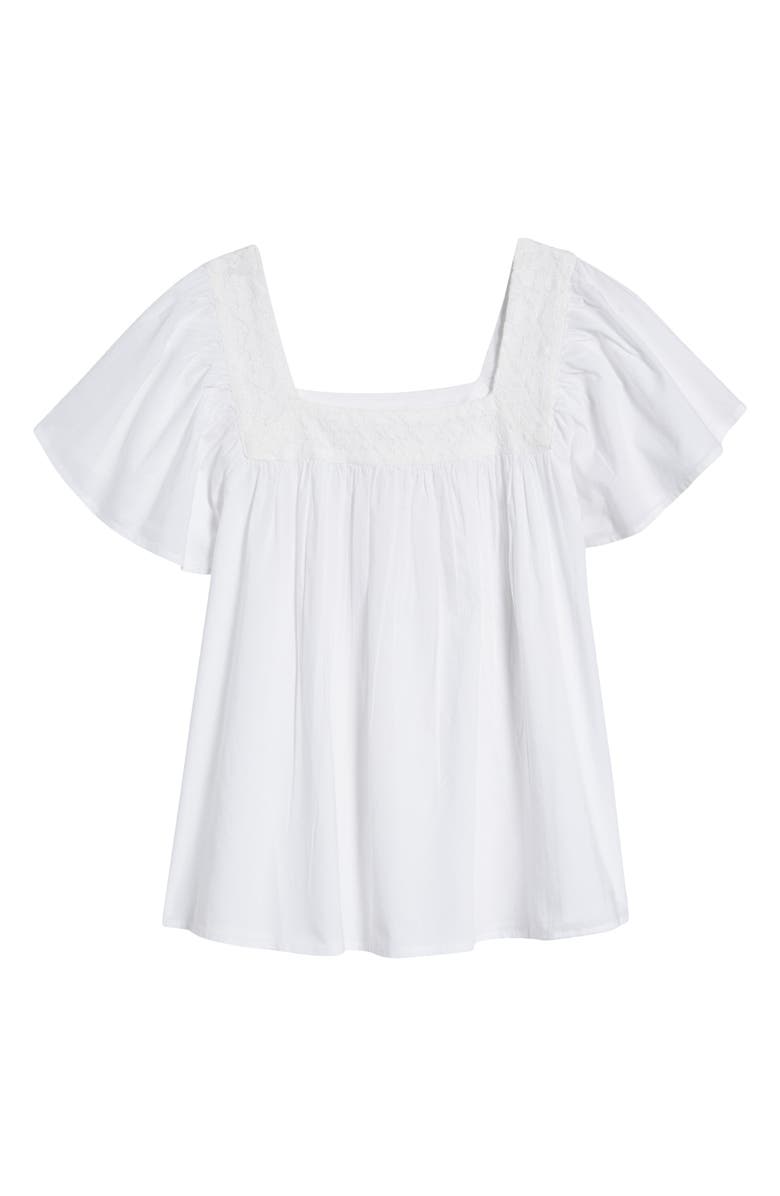 Caslon<sup>®</sup> Lace Detail Top, Alternate, color, White